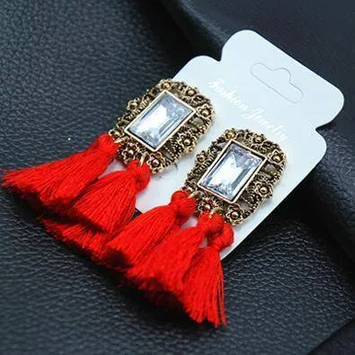 18 Styles, Short Tassel Small Boho Earrings