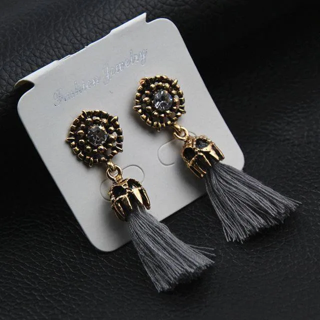 18 Styles, Short Tassel Small Boho Earrings