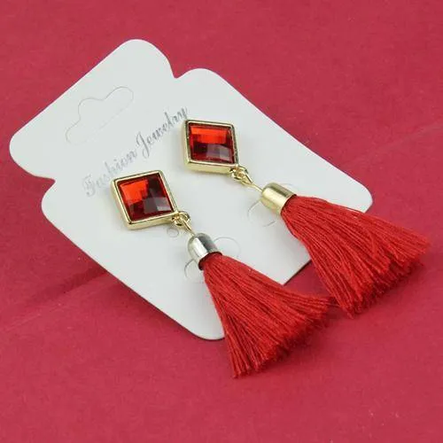 18 Styles, Short Tassel Small Boho Earrings