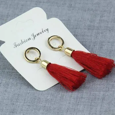 18 Styles, Short Tassel Small Boho Earrings