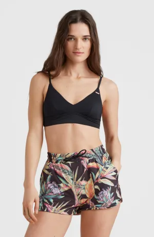 Anglet Swim Shorts | Black Tropical Flower