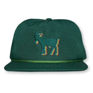 Billy Strings Goat Rope Hat / Emerald Ripstop Nylon with Hunter Billy Goat