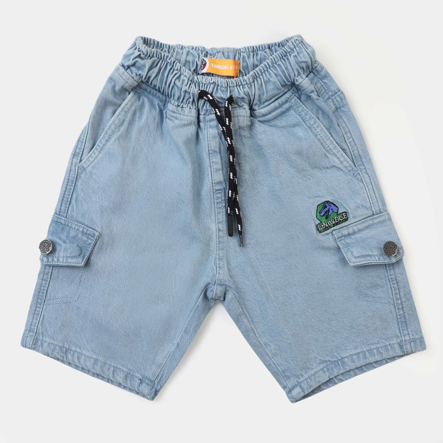 Boys Denim Short Dinoverse - Light Blue