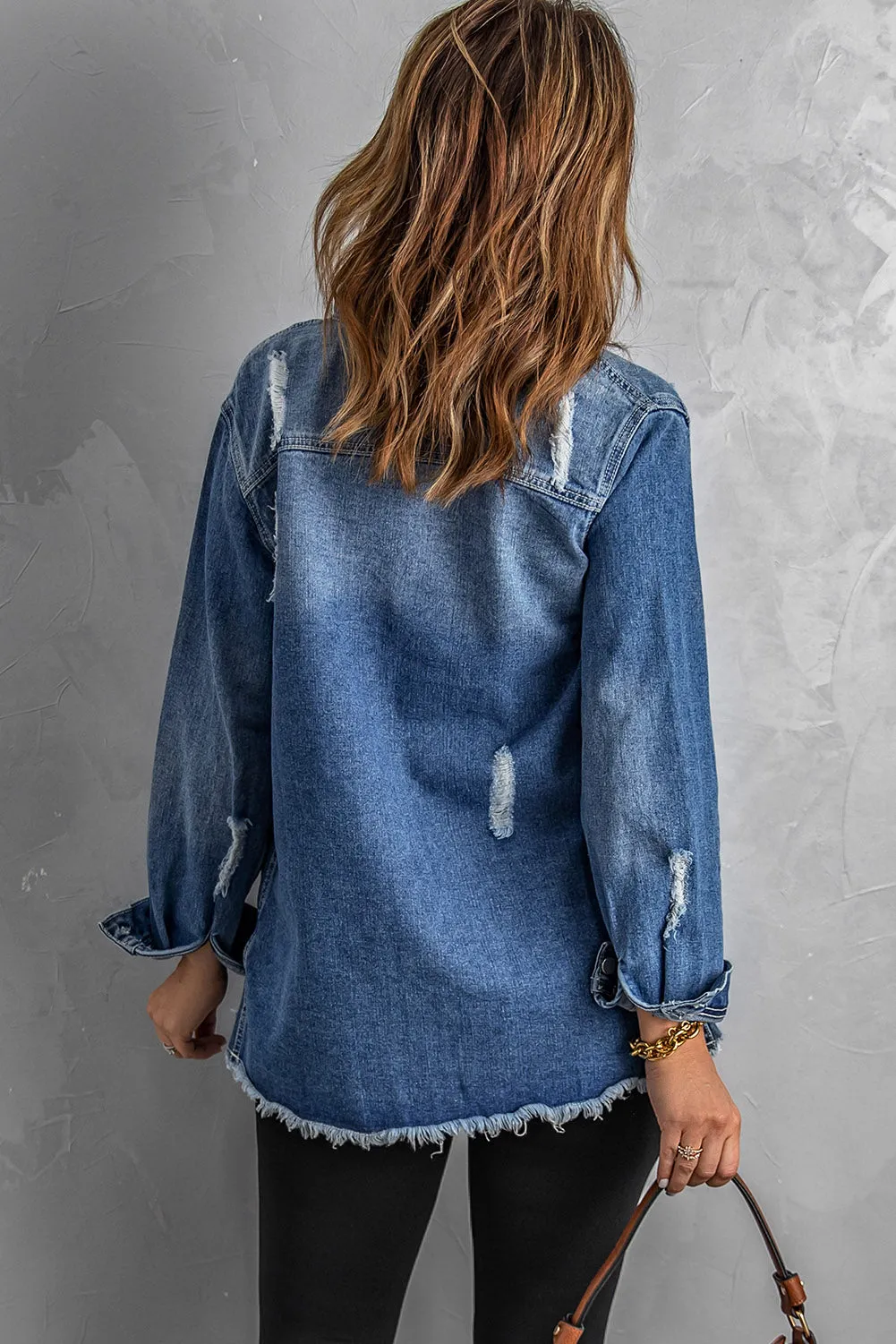 Distressed Denim Jacket