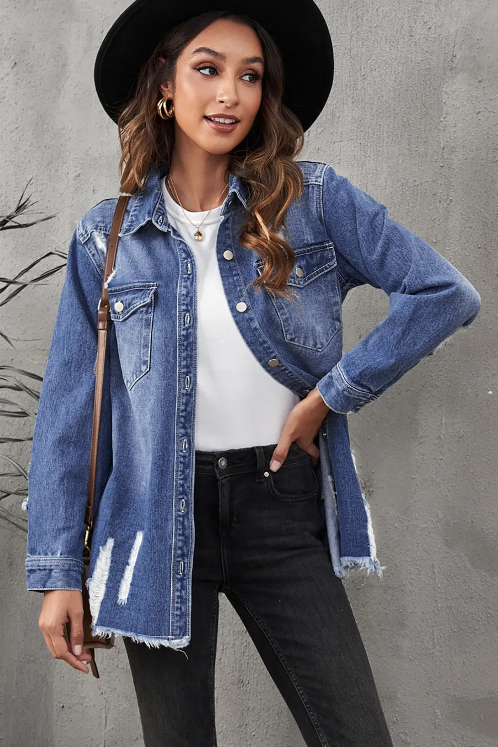 Distressed Denim Jacket