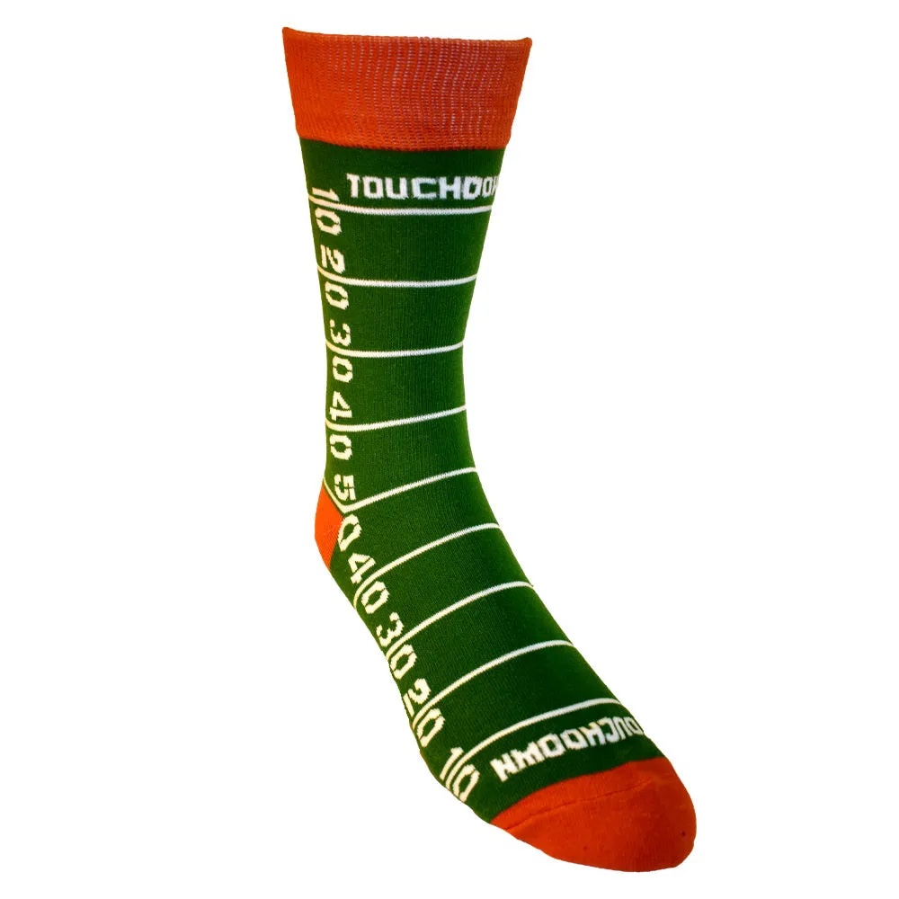 Football Field Mens Sock