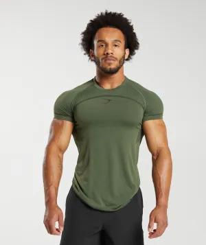 Gymshark 315 Seamless T-Shirt - Core Olive/Deep Olive Green