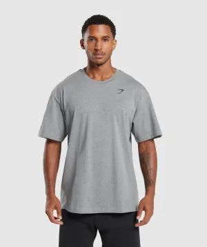 Gymshark Essential Oversized T-Shirt - Charcoal Grey Marl