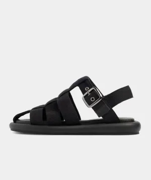 Luna Sandal - Black Nylon