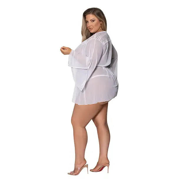 Magic Silk Modern Romance Short Robe White Queen Size