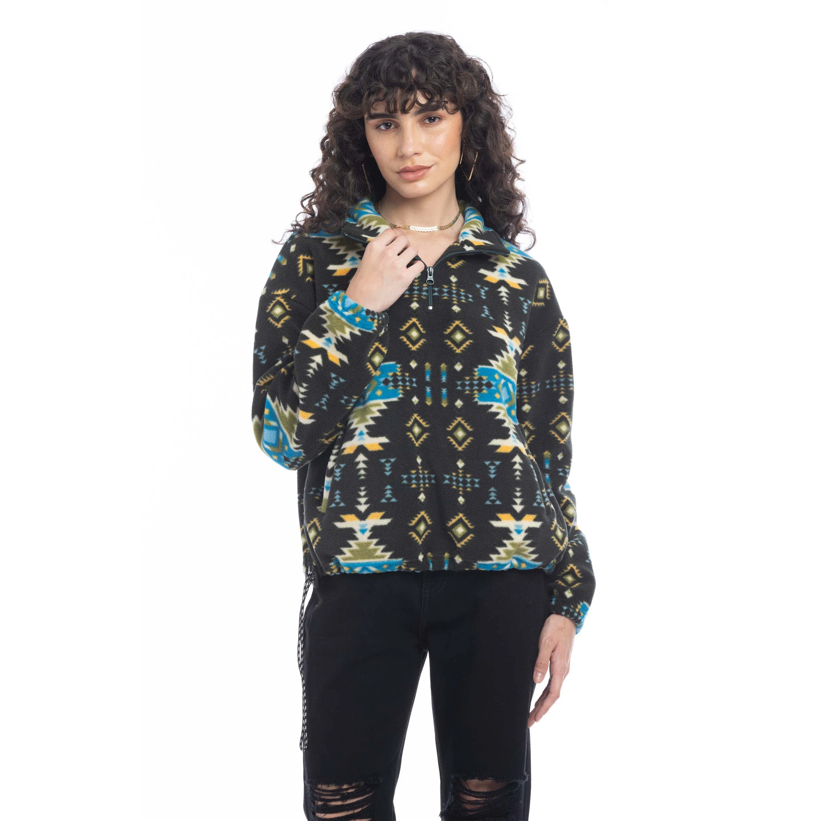 Maren High Collar Jacket in Mesa Tribal