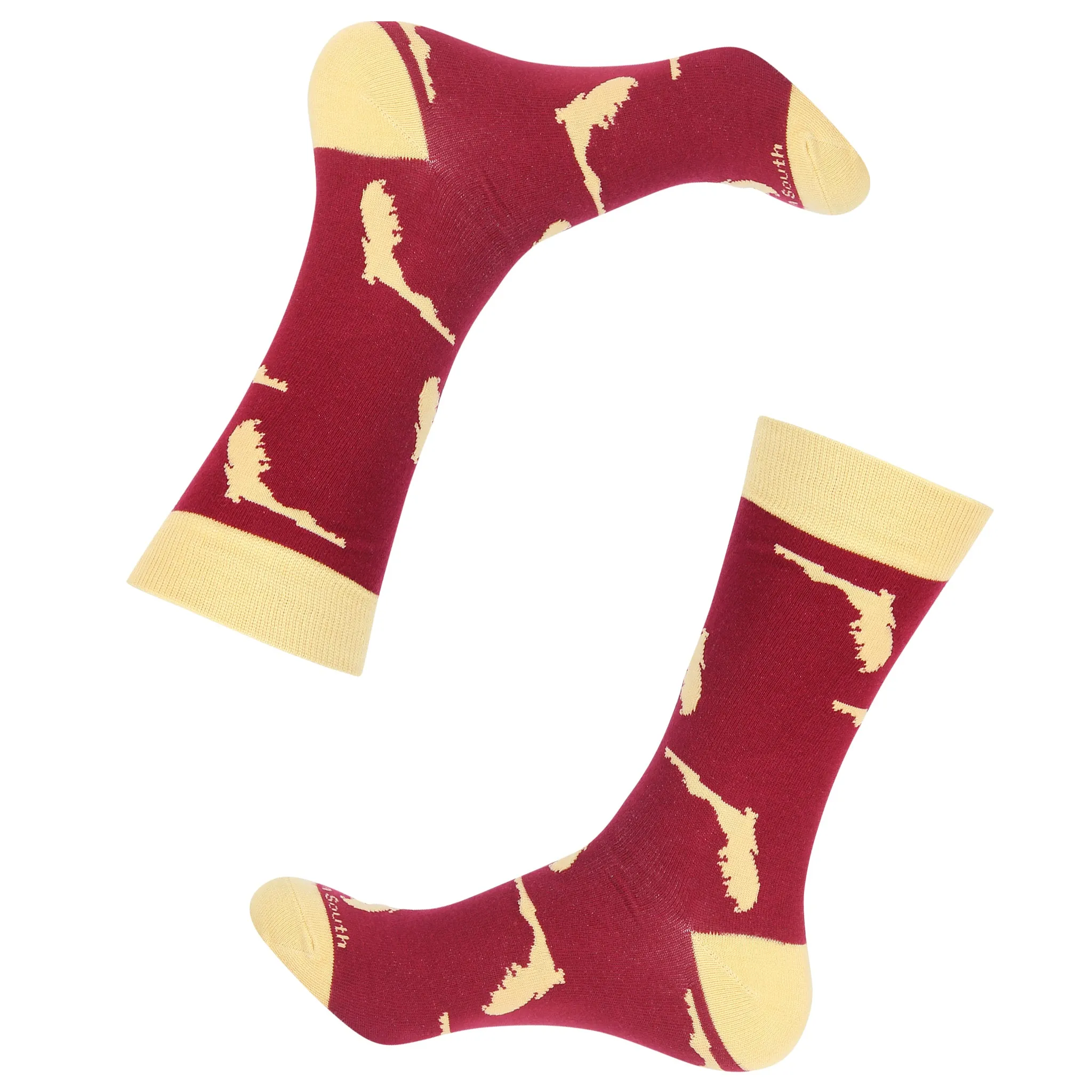 Maroon/Gold Florida Socks