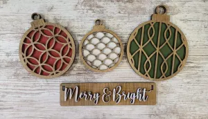 Merry and bright wagon insert