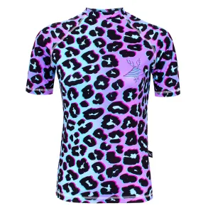 Neo Leopard women's short sleeve rash guard UV