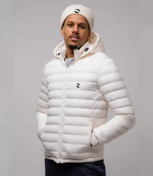 Omnitau Men's Hybrid Recycled Padded Hood Jacket - Off White