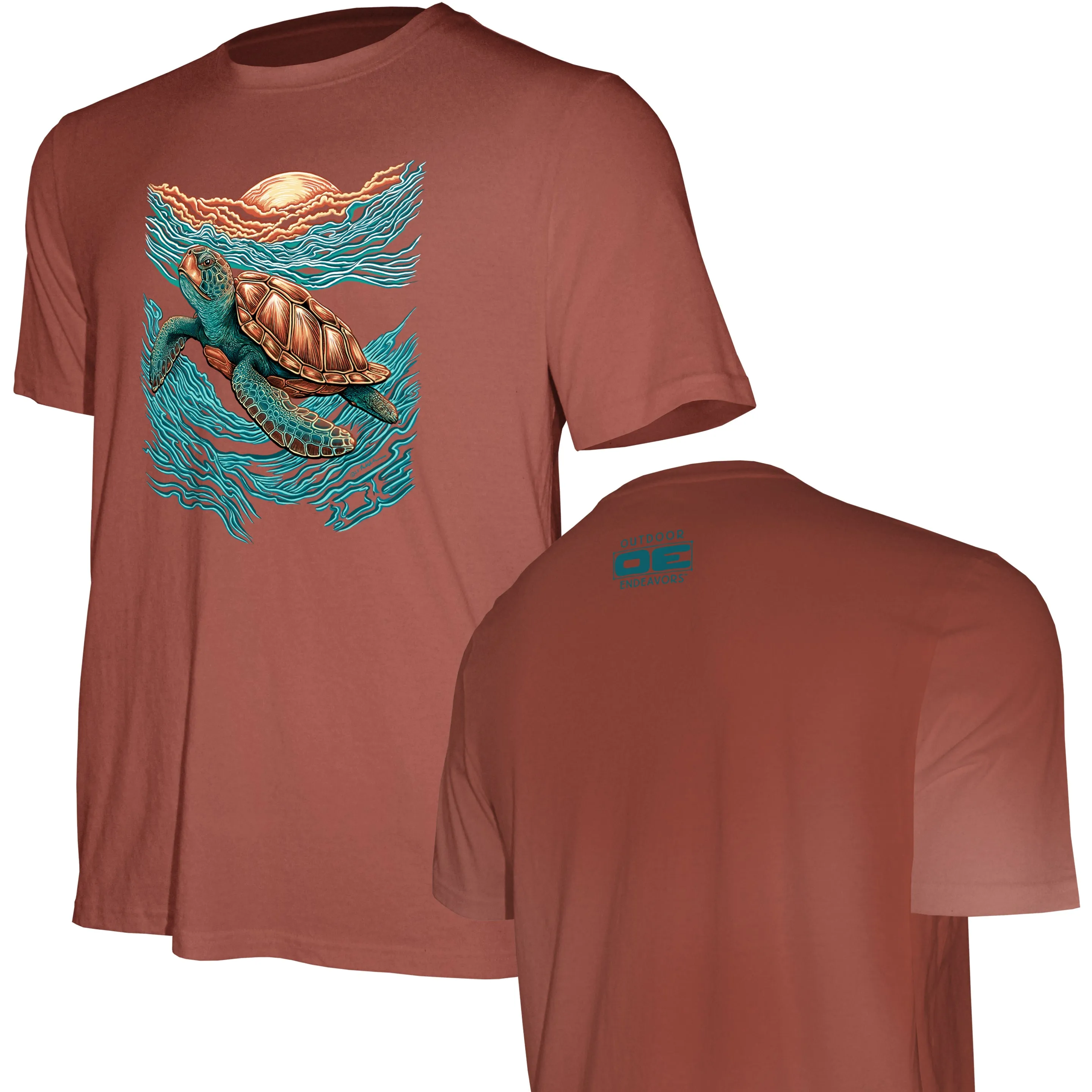 Outdoor Endeavors Out There- Graphic Tee - Sea Turtle - Front Print