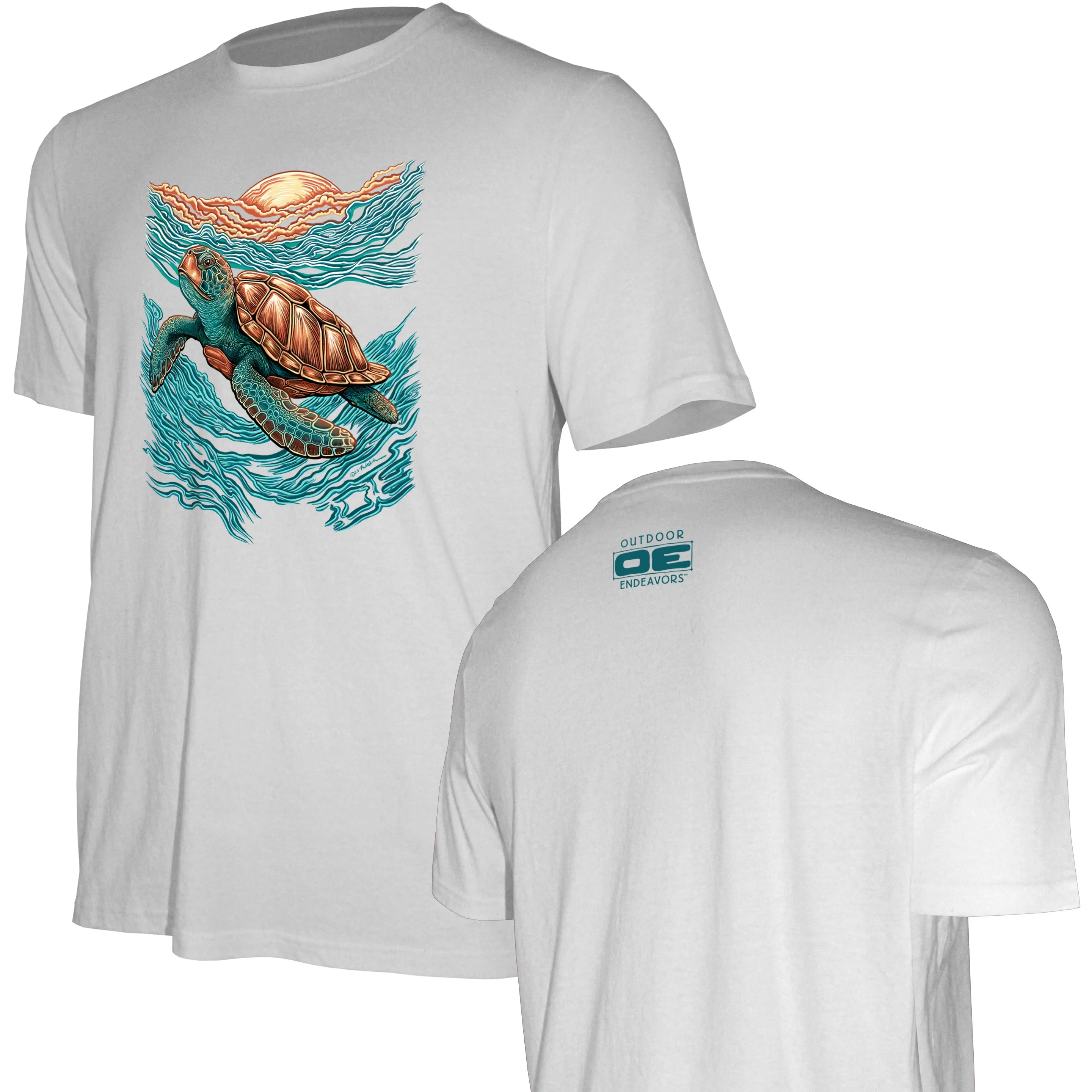 Outdoor Endeavors Out There- Graphic Tee - Sea Turtle - Front Print