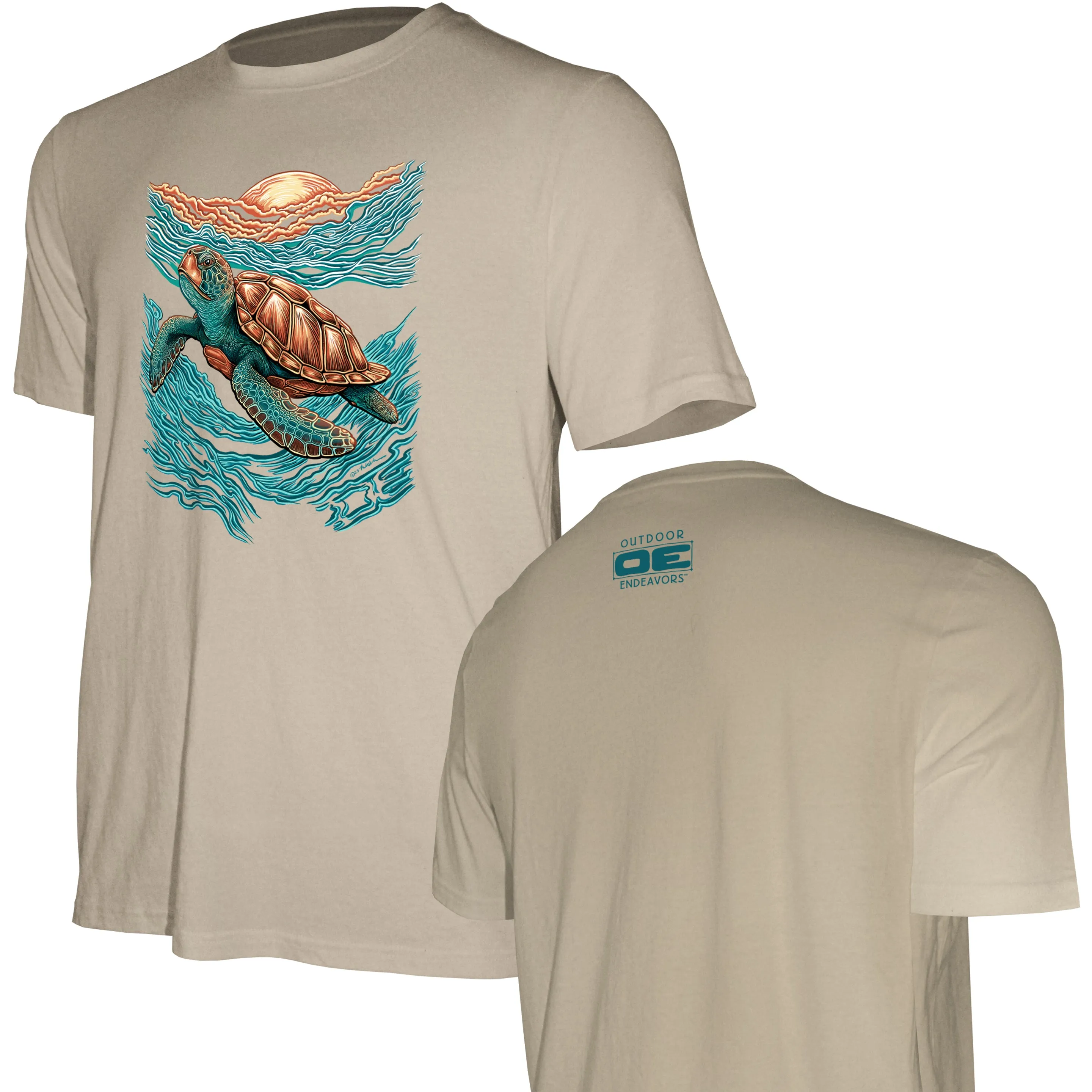 Outdoor Endeavors Out There- Graphic Tee - Sea Turtle - Front Print