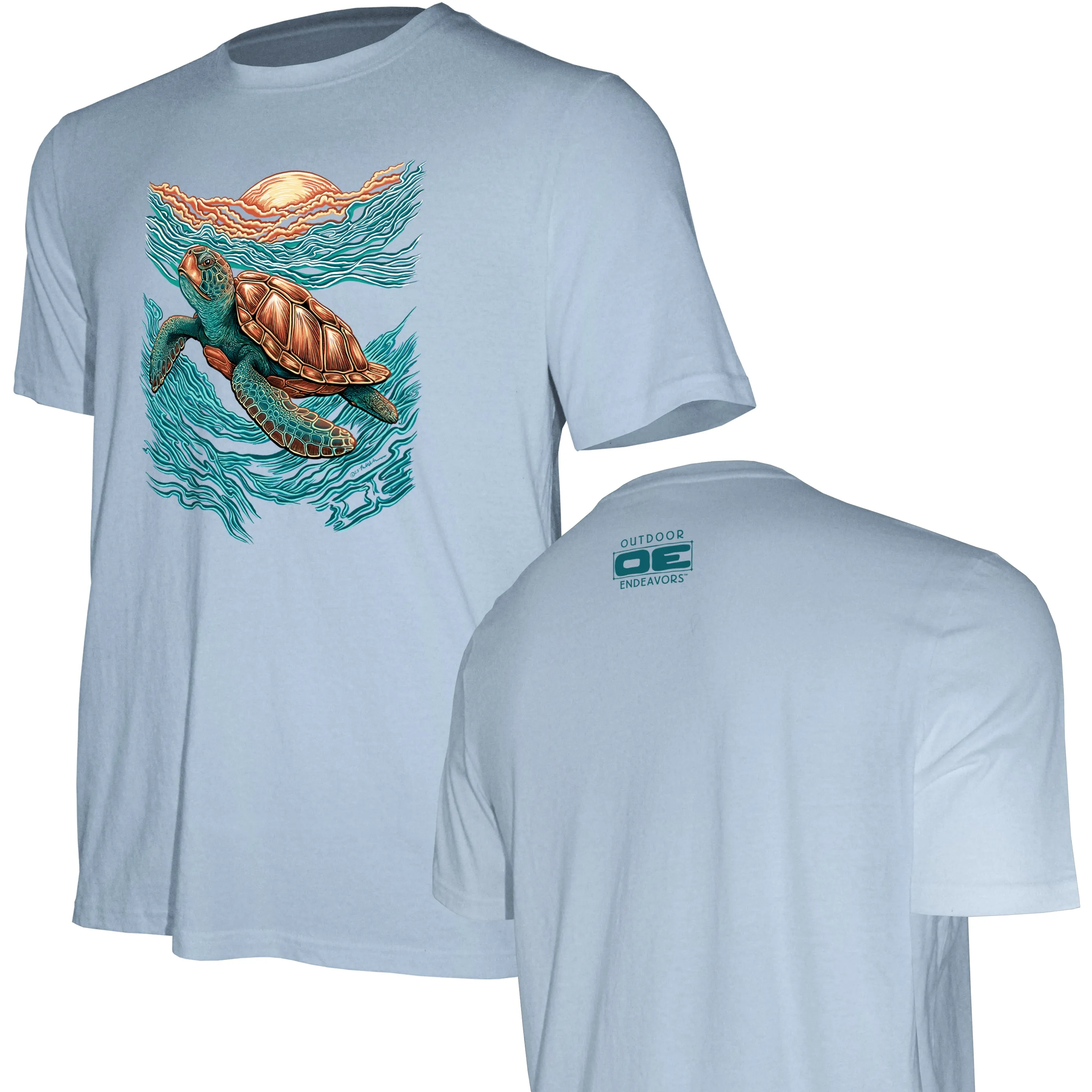 Outdoor Endeavors Out There- Graphic Tee - Sea Turtle - Front Print