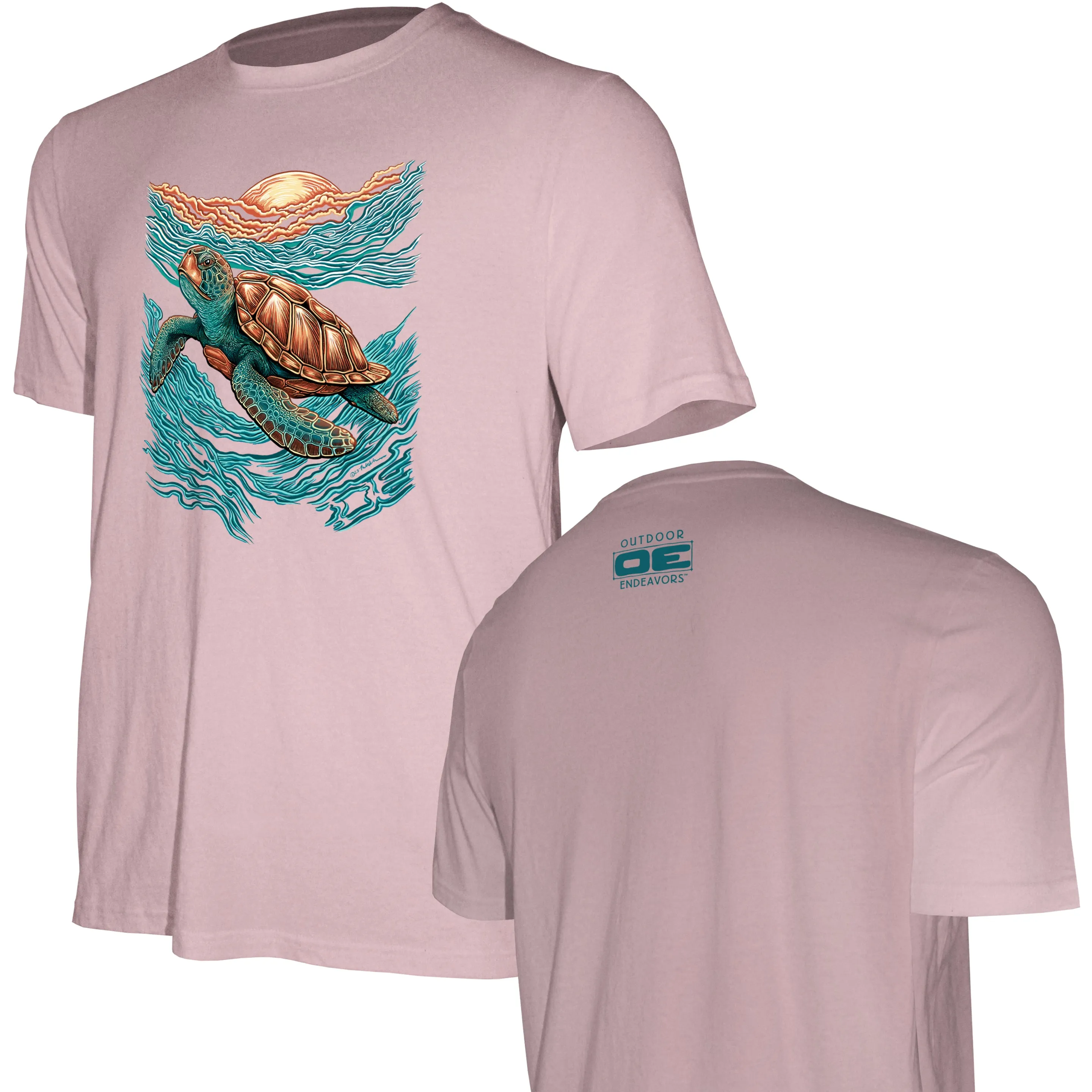 Outdoor Endeavors Out There- Graphic Tee - Sea Turtle - Front Print