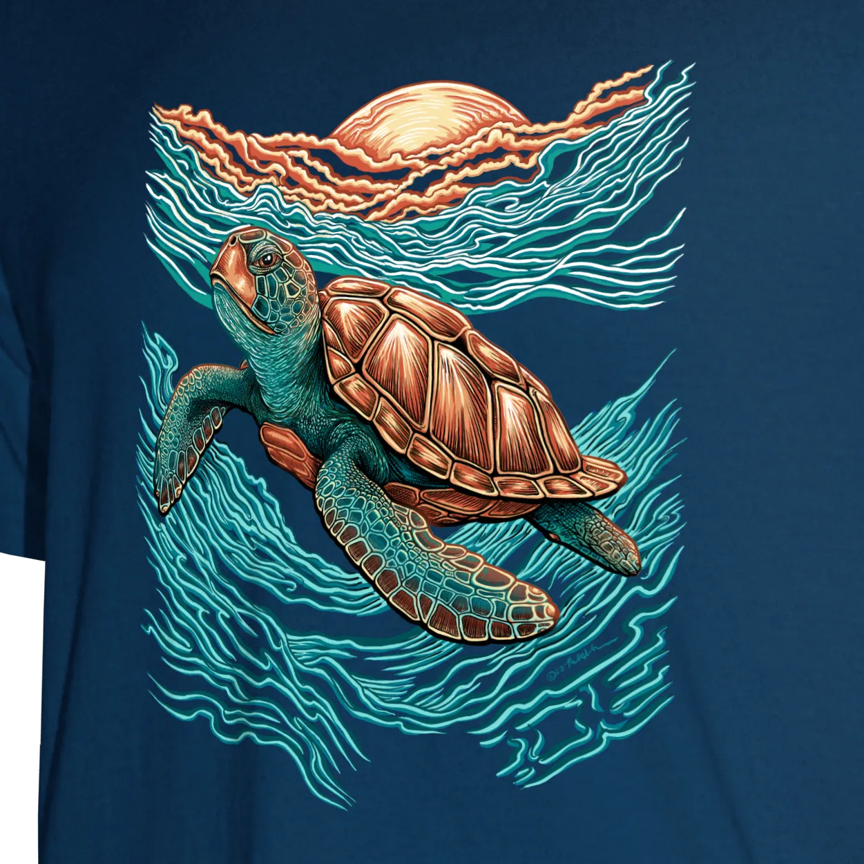 Outdoor Endeavors Out There- Graphic Tee - Sea Turtle - Front Print