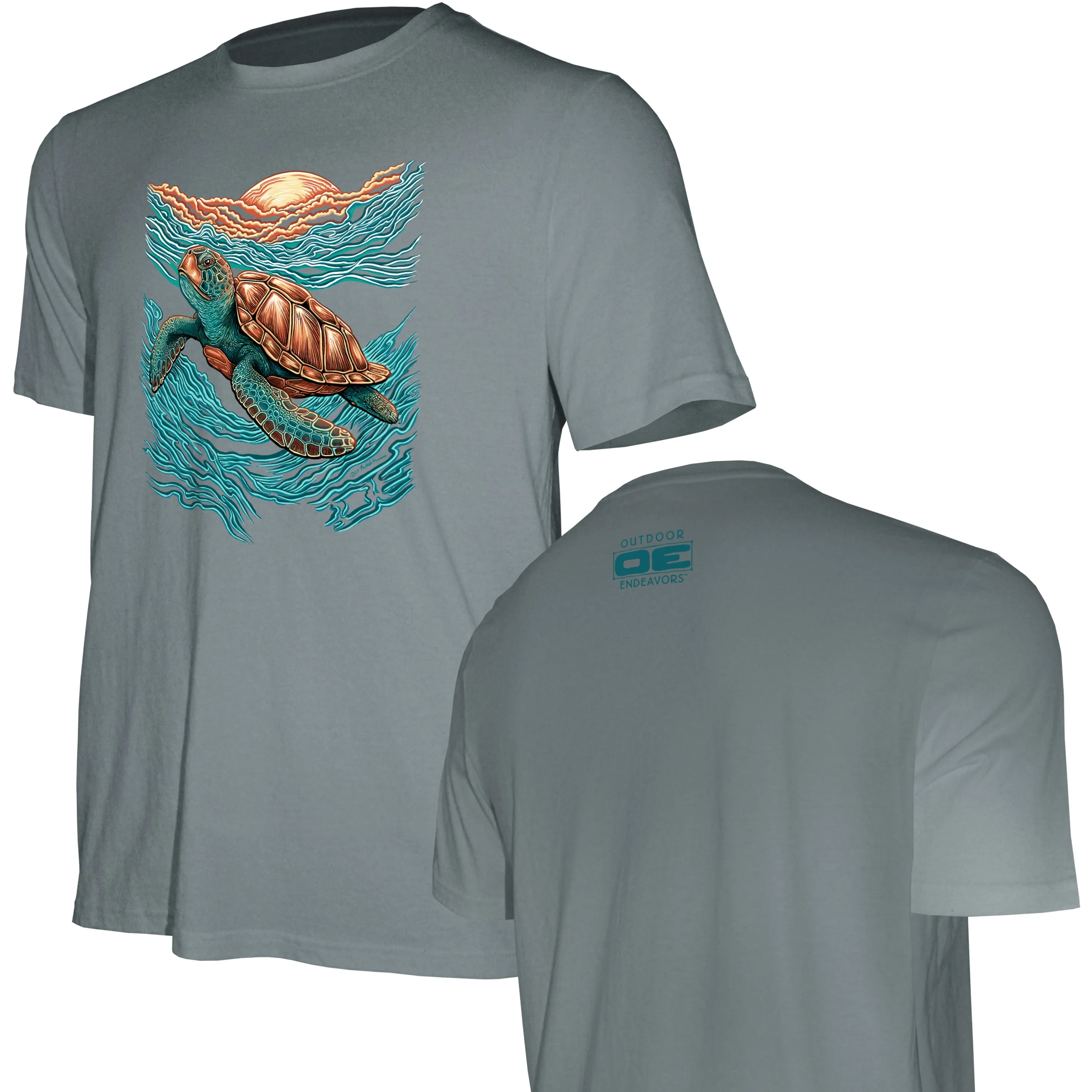 Outdoor Endeavors Out There- Graphic Tee - Sea Turtle - Front Print