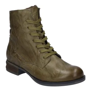 Sanja 01 Olive Green Lace Ankle Boots