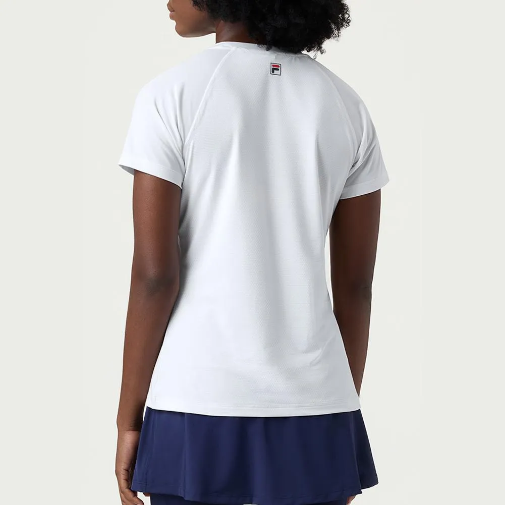 Womens Short Sleeve Mesh Back Tennis Top